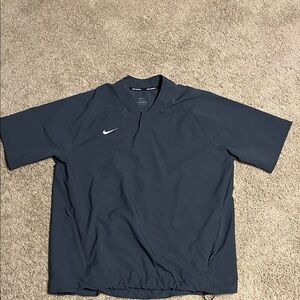 Nike Men's Dark Grey Short Sleeve baseball pullover light jacket XL